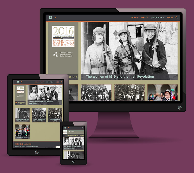 Responsive Web Design - Richmond Barracks website